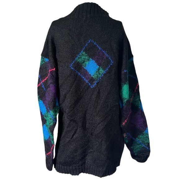 Vintage Rosanna Sweater Pullover Argyle Mohair Blend Womens Size Large - Picture 2 of 8